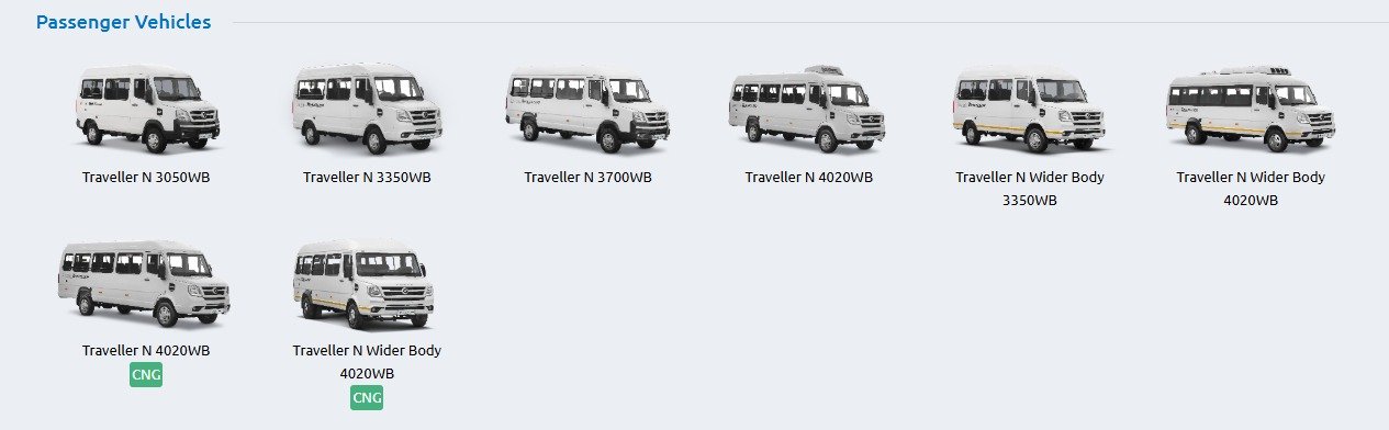 Traveller N passenger vehicle variants